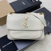 Uubags YSL Niki bag in grained lambskin white 28x20x8.5cm - 1
