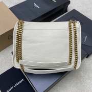 Uubags YSL Niki bag in grained lambskin white 28x20x8.5cm - 4