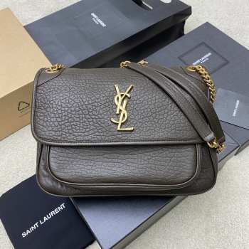 Uubags YSL Niki bag in grained lambskin light musk 28x20x8.5cm