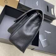 Uubags YSL Niki bag in grained lambskin black with silver buckle 28x20x8.5cm - 6