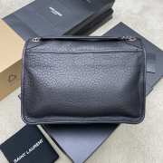 Uubags YSL Niki bag in grained lambskin black with silver buckle 28x20x8.5cm - 4