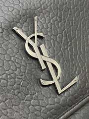 Uubags YSL Niki bag in grained lambskin black with silver buckle 28x20x8.5cm - 2