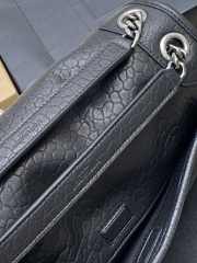 Uubags YSL Niki bag in grained lambskin black with silver buckle 28x20x8.5cm - 3