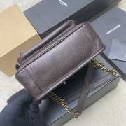 Uubags YSL Niki small bag in grained lambskin dark brown 22x16x7.5cm - 6