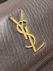 Uubags YSL Niki small bag in grained lambskin dark brown 22x16x7.5cm - 5