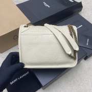 Uubags YSL Niki small bag in grained lambskin white 22x16x7.5cm - 6