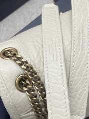 Uubags YSL Niki small bag in grained lambskin white 22x16x7.5cm - 4