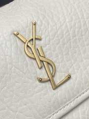 Uubags YSL Niki small bag in grained lambskin white 22x16x7.5cm - 3