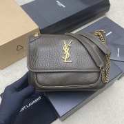 Uubags YSL Niki small bag in grained lambskin light musk 22x16x7.5cm - 1