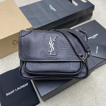 Uubags YSL Niki small bag in grained lambskin black 22x16x7.5cm