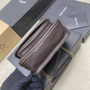 Uubags YSL Niki mini bag in grained lambskin dark brown 12.5x18x5cm - 6