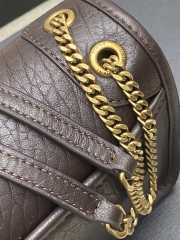 Uubags YSL Niki mini bag in grained lambskin dark brown 12.5x18x5cm - 5