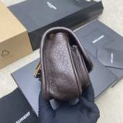 Uubags YSL Niki mini bag in grained lambskin dark brown 12.5x18x5cm - 4