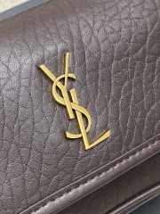 Uubags YSL Niki mini bag in grained lambskin dark brown 12.5x18x5cm - 2