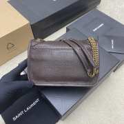 Uubags YSL Niki mini bag in grained lambskin dark brown 12.5x18x5cm - 3
