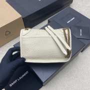 Uubags YSL Niki mini bag in grained lambskin white 12.5x18x5cm - 6