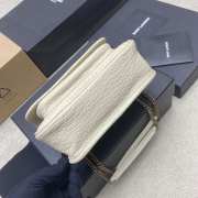 Uubags YSL Niki mini bag in grained lambskin white 12.5x18x5cm - 4