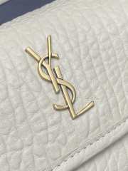 Uubags YSL Niki mini bag in grained lambskin white 12.5x18x5cm - 2