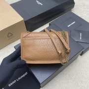 Uubags YSL Niki mini bag in grained lambskin light brown 12.5x18x5cm - 5