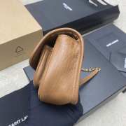 Uubags YSL Niki mini bag in grained lambskin light brown 12.5x18x5cm - 4
