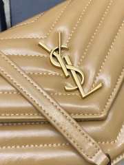 Uubags YSL Cassandre Envelope Chain Wallet In Beige Lambskin 19x12.5x3.5cm - 4