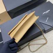 Uubags YSL Cassandre Envelope Chain Wallet In Beige Lambskin 19x12.5x3.5cm - 3