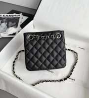 Uubags Chanel 22S Black Caviar Mini Bucket Shoulder Bag 16x15x10cm - 2