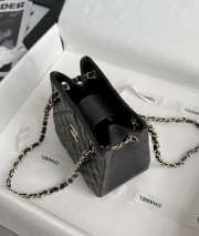 Uubags Chanel 22S Black Caviar Mini Bucket Shoulder Bag 16x15x10cm - 5