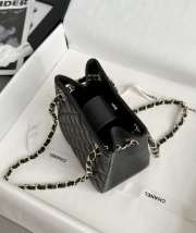 Uubags Chanel 22S Black Caviar Mini Bucket Shoulder Bag 16x15x10cm - 6