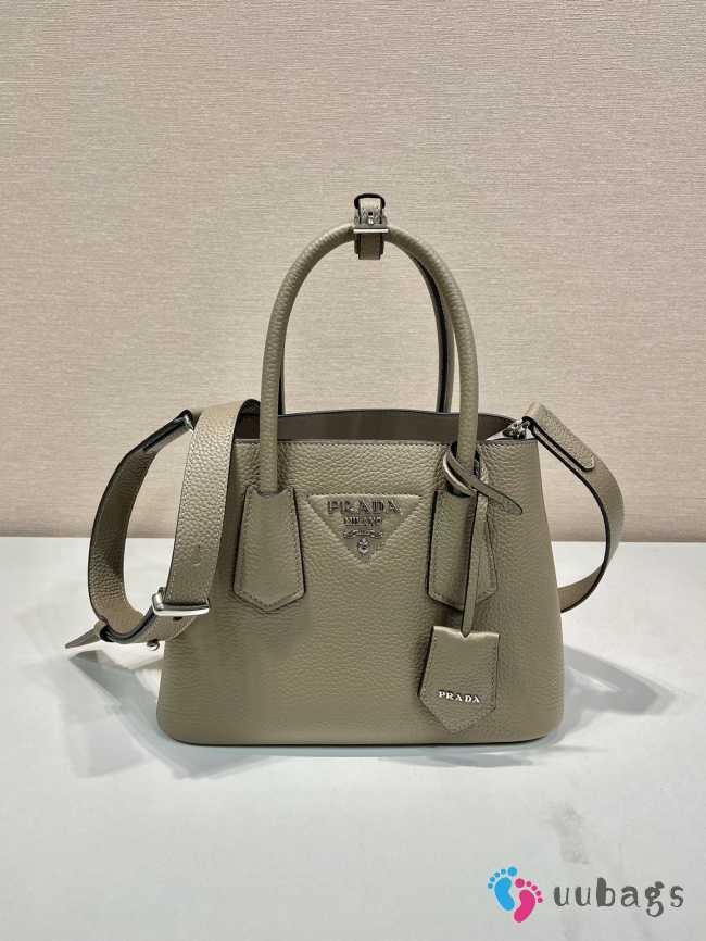 Uubags Small Prada Double Saffiano leather bag gray 25x18.5x12.5cm - 1