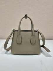 Uubags Small Prada Double Saffiano leather bag gray 25x18.5x12.5cm - 4