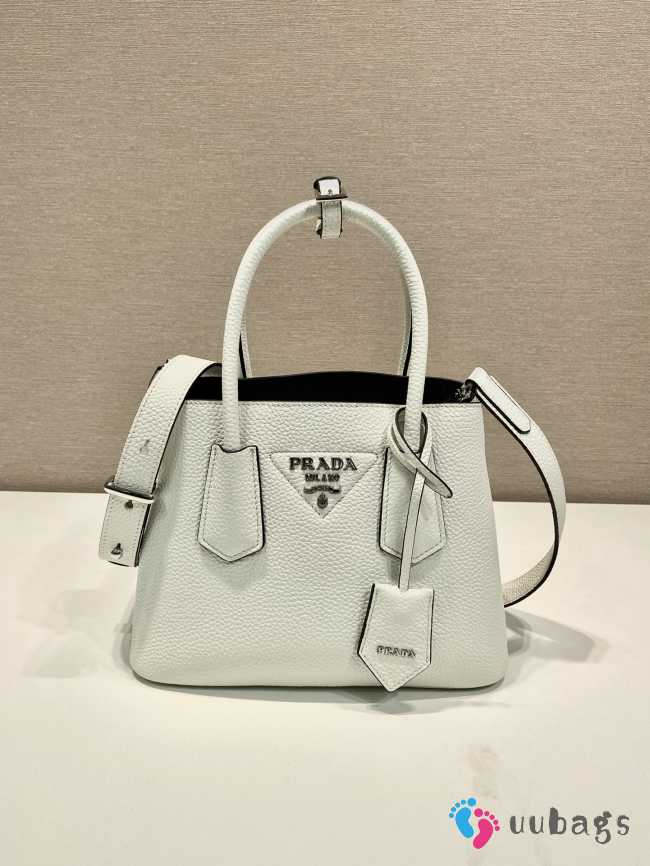 Uubags Small Prada Double Saffiano leather bag white 25x18.5x12.5cm - 1