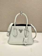 Uubags Small Prada Double Saffiano leather bag white 25x18.5x12.5cm - 1