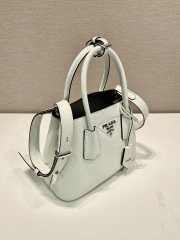 Uubags Small Prada Double Saffiano leather bag white 25x18.5x12.5cm - 2