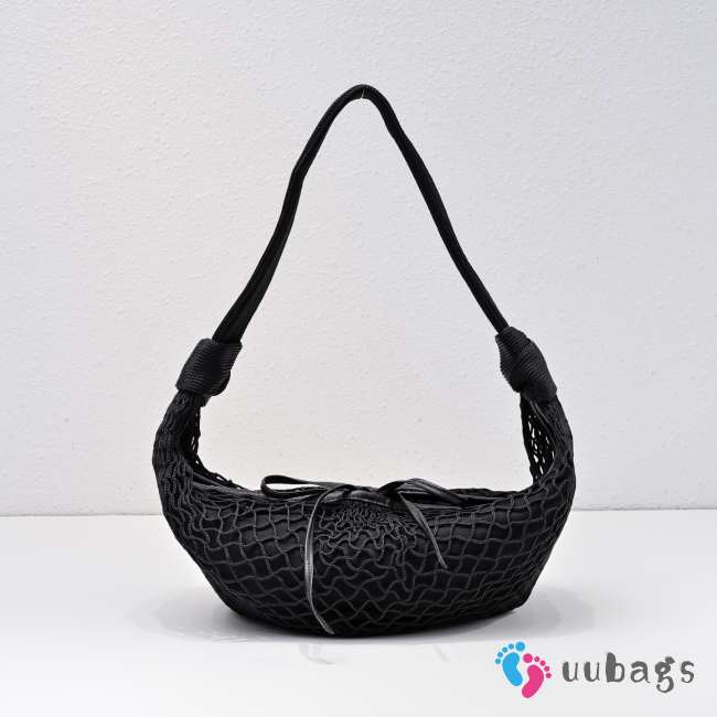 Uubags Lemaire Croissant Filt Bag In Black 52x30x1cm - 1