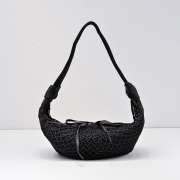 Uubags Lemaire Croissant Filt Bag In Black 52x30x1cm - 1