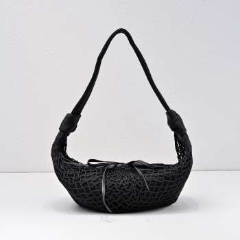 Uubags Lemaire Croissant Filt Bag In Black 52x30x1cm