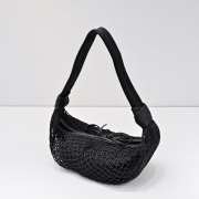 Uubags Lemaire Croissant Filt Bag In Black 52x30x1cm - 6