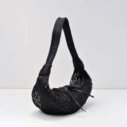 Uubags Lemaire Croissant Filt Bag In Black 52x30x1cm - 2