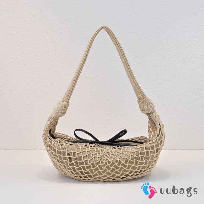 Uubags Lemaire Croissant Filt Bag In Beige 52x30x1cm - 1