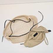 Uubags Lemaire Croissant Filt Bag In Beige 52x30x1cm - 4