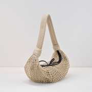 Uubags Lemaire Croissant Filt Bag In Beige 52x30x1cm - 2