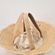Uubags The Row Sol Convertible Canvas-Trimmed Woven Raffia Tote Bag 35x22x35cm - 6