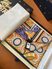 Uubags Louis Vuitton Jeu De Voyage 90 Square Silk Scarf  - 5