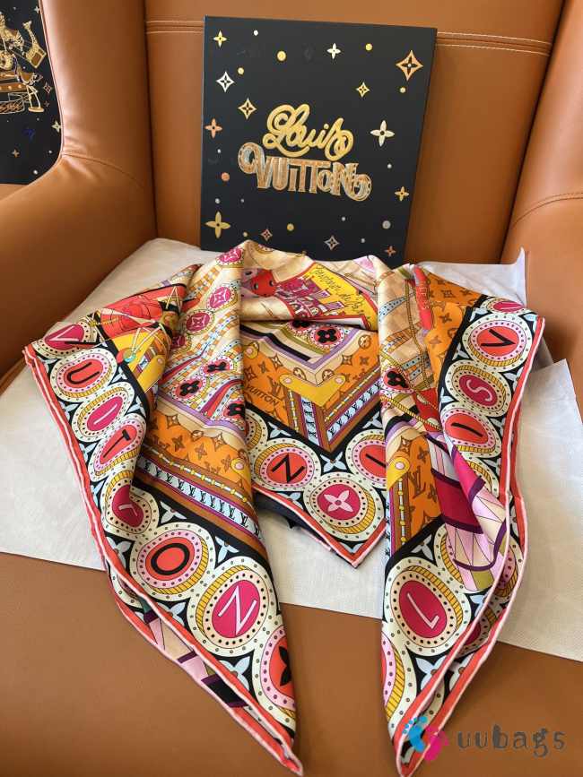 Uubags Louis Vuitton M96467 Jeu De Voyage 90 Square Silk Scarf - 1