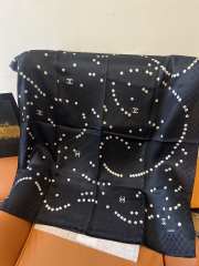Uubags Chanel Pearl Silk Scarf In Blue - 2