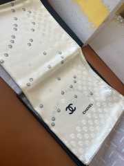 Uubags Chanel Pearl Silk Scarf In White - 2