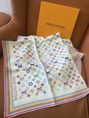 Uubags Louis Vuitton Takashi Murakami Monogram Multicolor Shawl Wool Silk Scarf 01 - 5