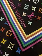 Uubags Louis Vuitton Takashi Murakami Monogram Multicolor Shawl Wool Silk Scarf 02 - 6