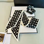 Uubags Chanel Silk CC Twilly Hair Tie Black - 4
